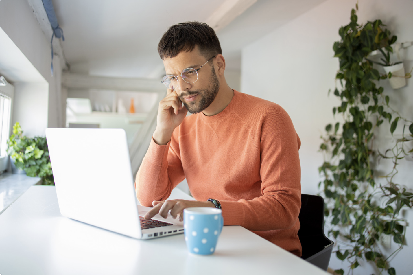 Busy Man Working From Home